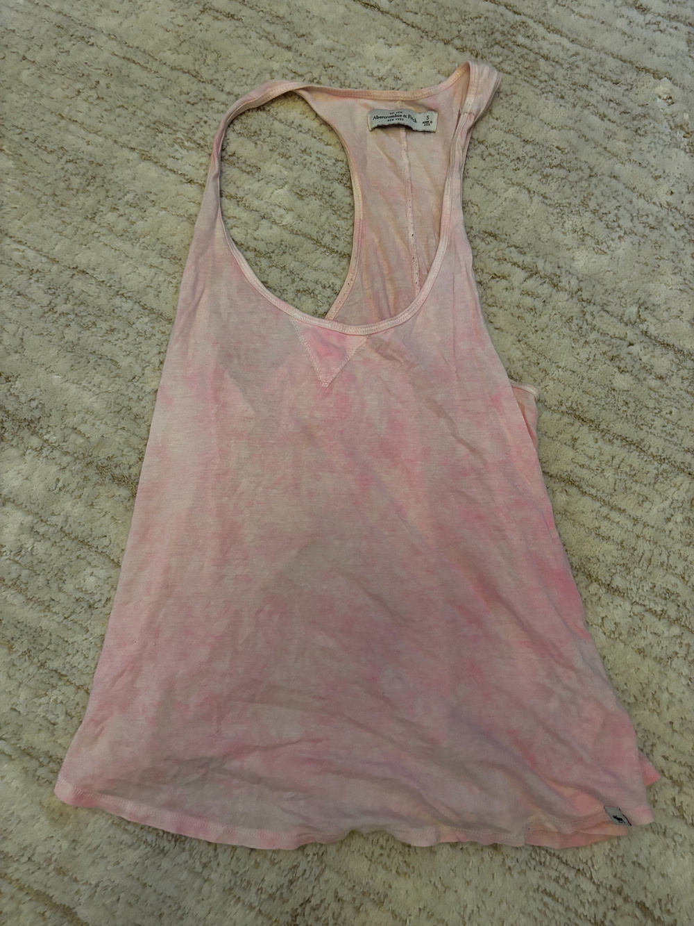 Abercrombie & Fitch Pink Tie Dye Racerback Tank Top Size S